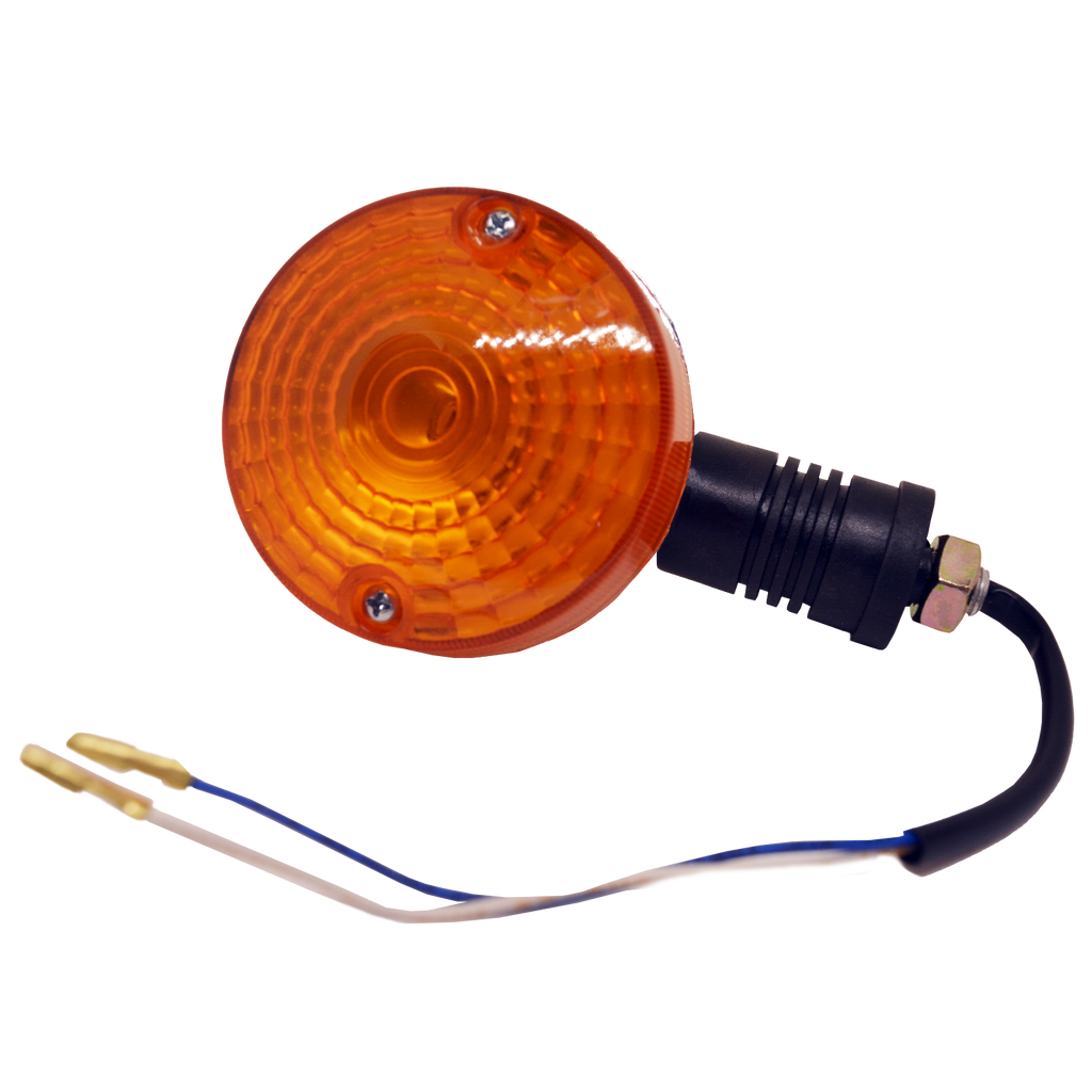 Direccional AKT-100 Negra con Caucho Lente Ámbar