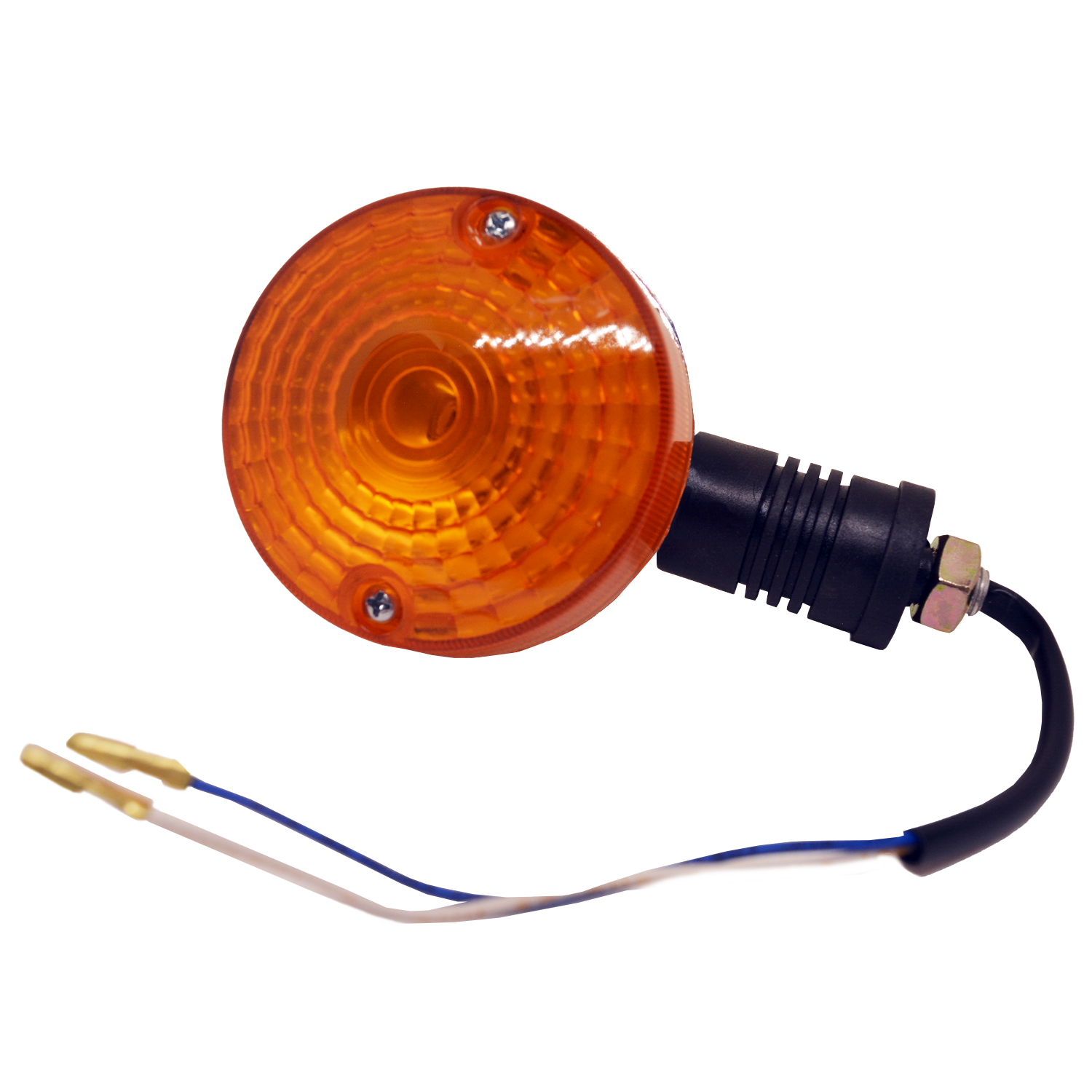 Direccional AKT-100 Negra con Caucho Lente Ámbar